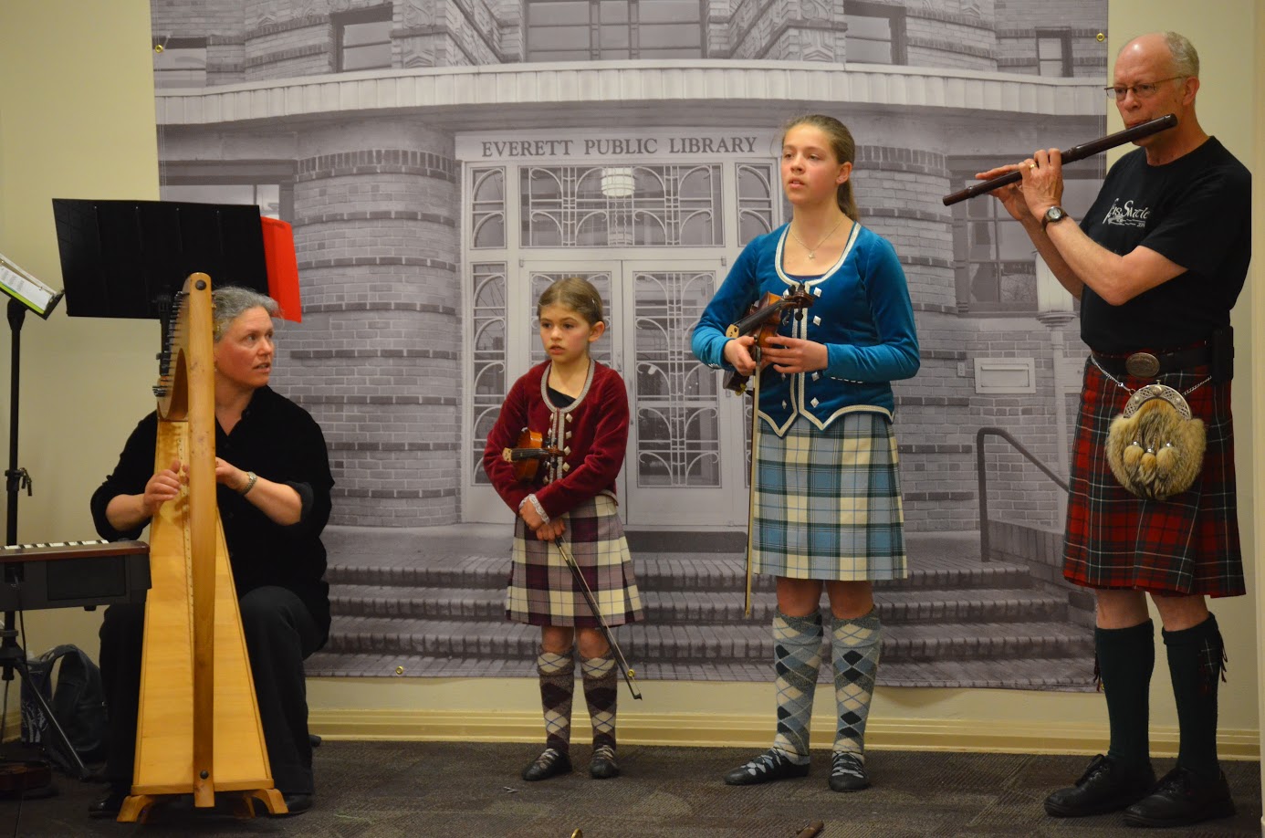 Also a part of the fiddle club for years, the Cummings Family players.