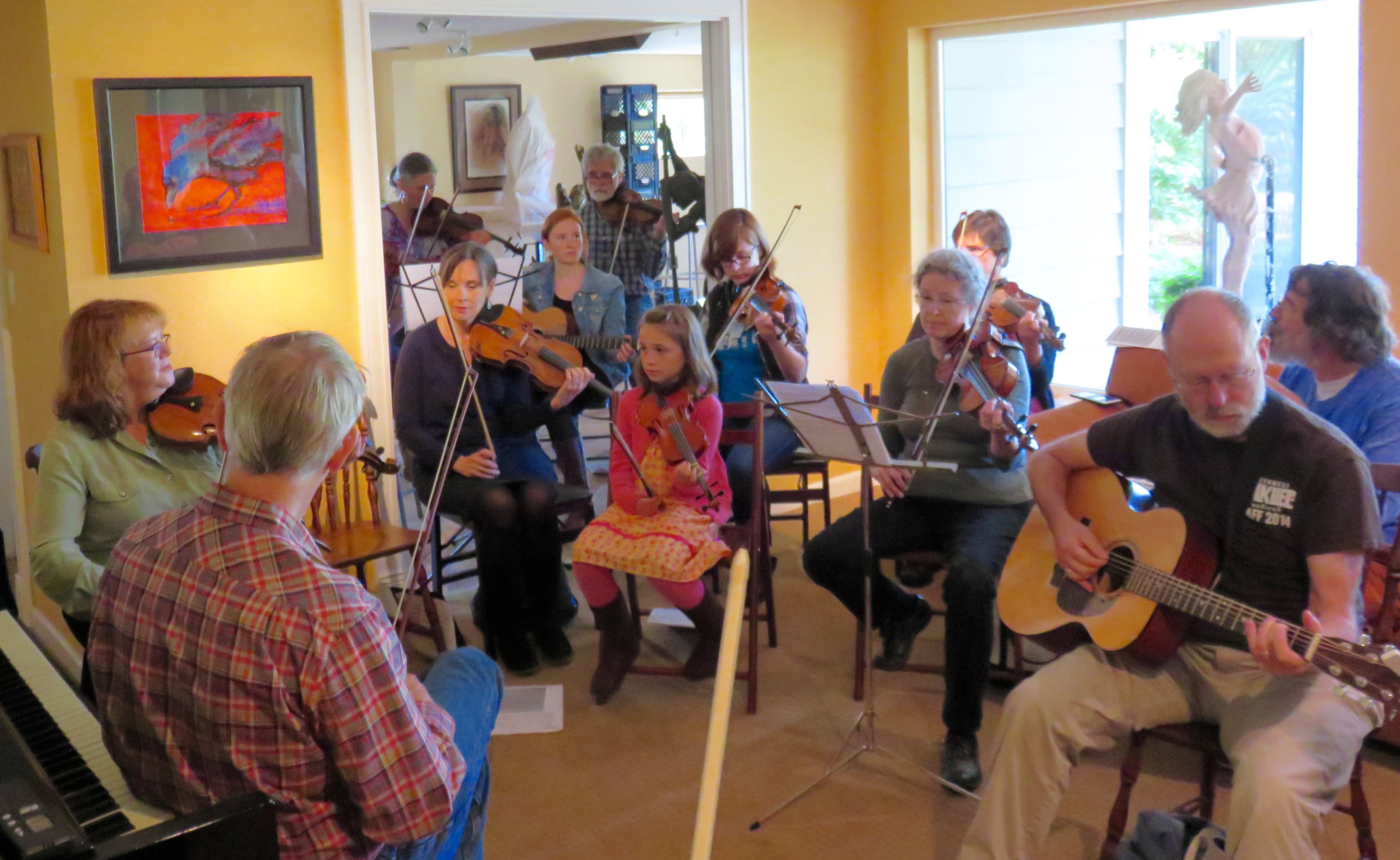 October meeting with Susan Burke teaching a Cape Breton set.